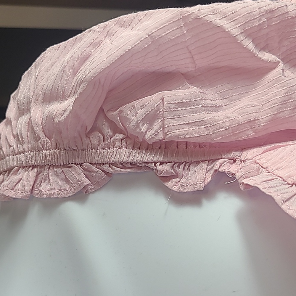 ASTR The Label Pink Puff Sleeve Crop Top Size Small - Picture 3 of 6